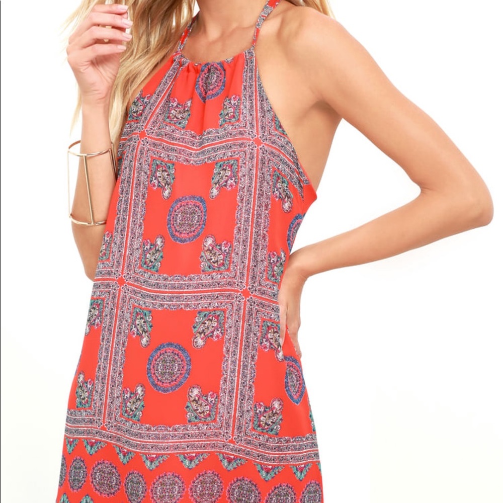 Lulus red patterned sundress! Size small